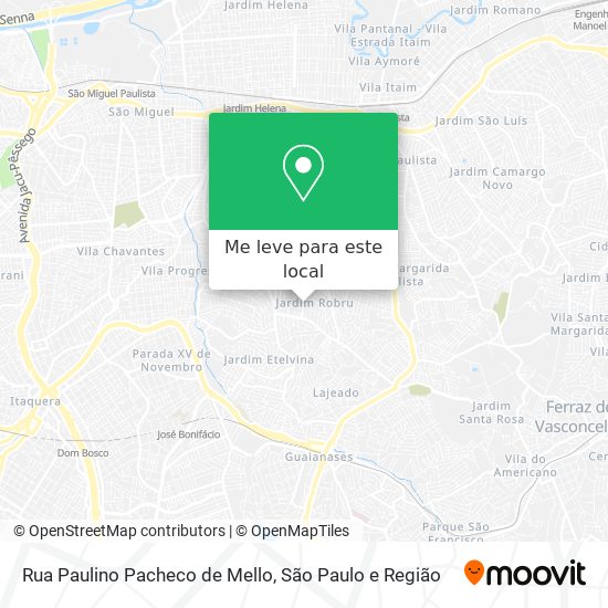 Rua Paulino Pacheco de Mello mapa