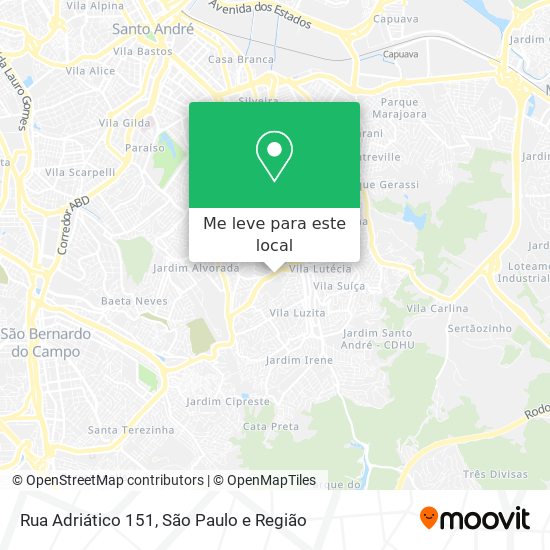 Rua Adriático 151 mapa