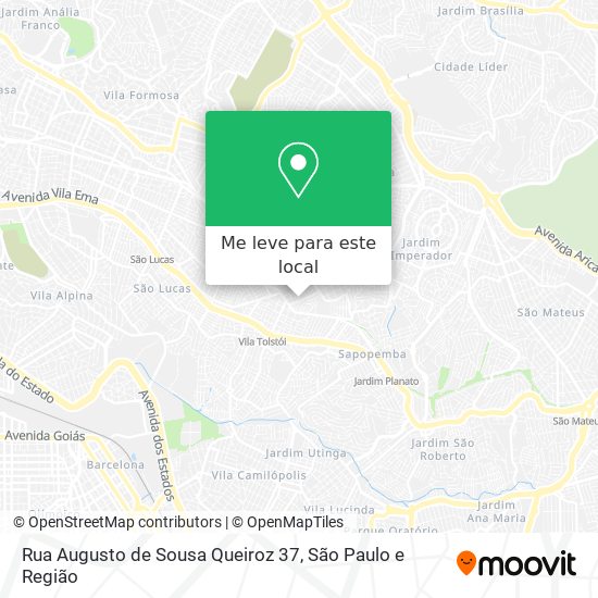 Rua Augusto de Sousa Queiroz 37 mapa