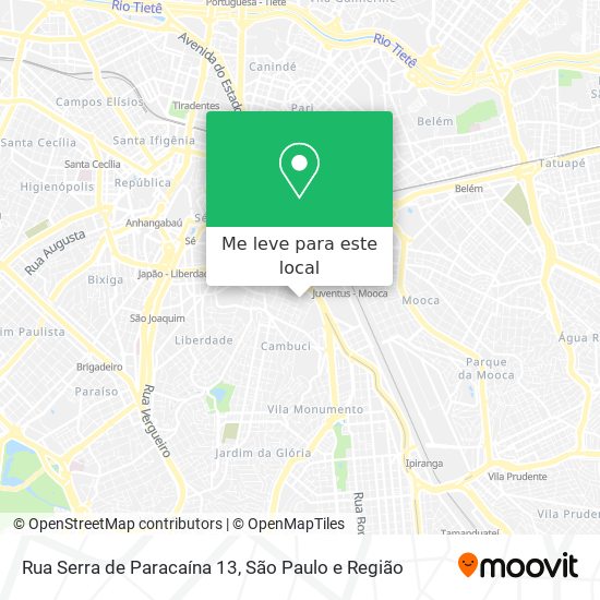 Rua Serra de Paracaína 13 mapa