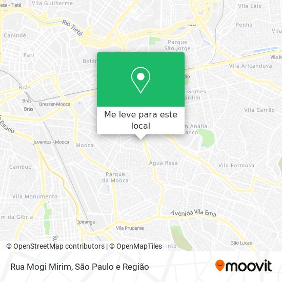 Rua Mogi Mirim mapa