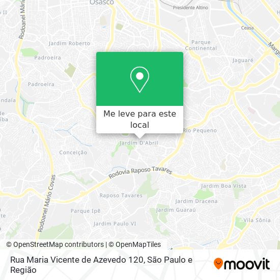 Rua Maria Vicente de Azevedo 120 mapa
