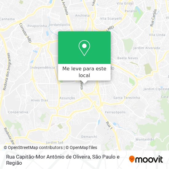 Rua Capitão-Mor Antônio de Oliveira mapa