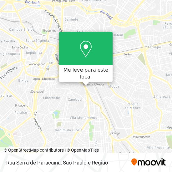 Rua Serra de Paracaína mapa