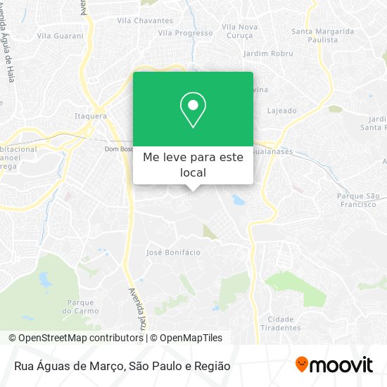 Rua Águas de Março mapa