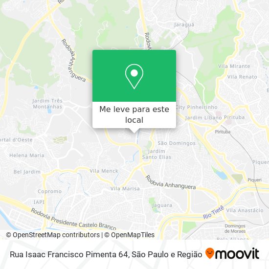 Rua Isaac Francisco Pimenta 64 mapa