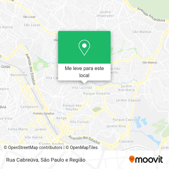 Rua Cabreúva mapa