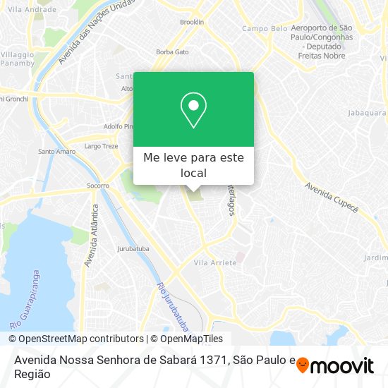 Avenida Nossa Senhora de Sabará 1371 mapa