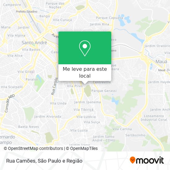 Rua Camões mapa