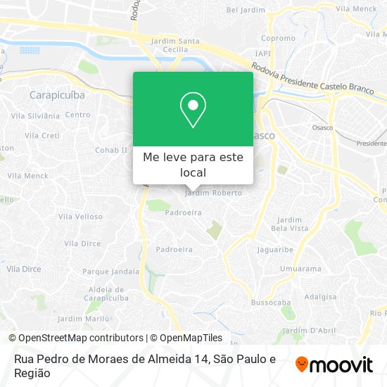 Rua Pedro de Moraes de Almeida 14 mapa