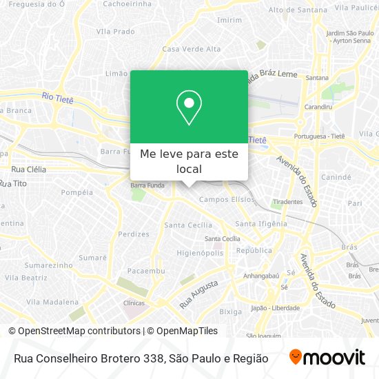 Rua Conselheiro Brotero 338 mapa