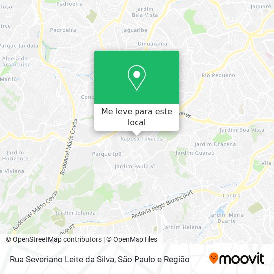 Rua Severiano Leite da Silva mapa
