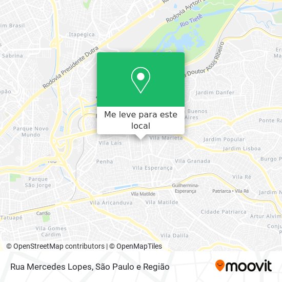 Rua Mercedes Lopes mapa