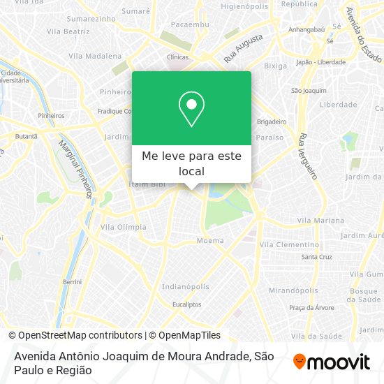 Avenida Antônio Joaquim de Moura Andrade mapa