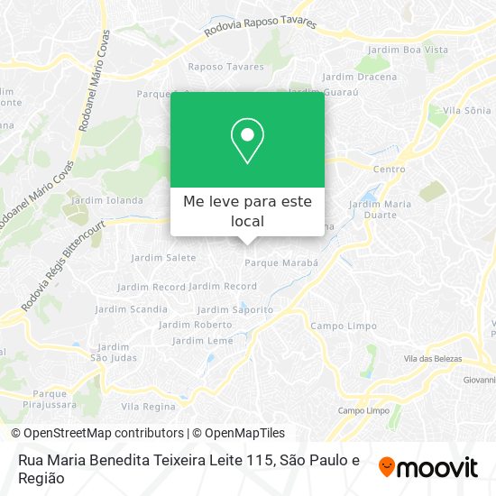 Rua Maria Benedita Teixeira Leite 115 mapa