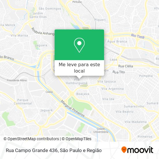 Rua Campo Grande 436 mapa