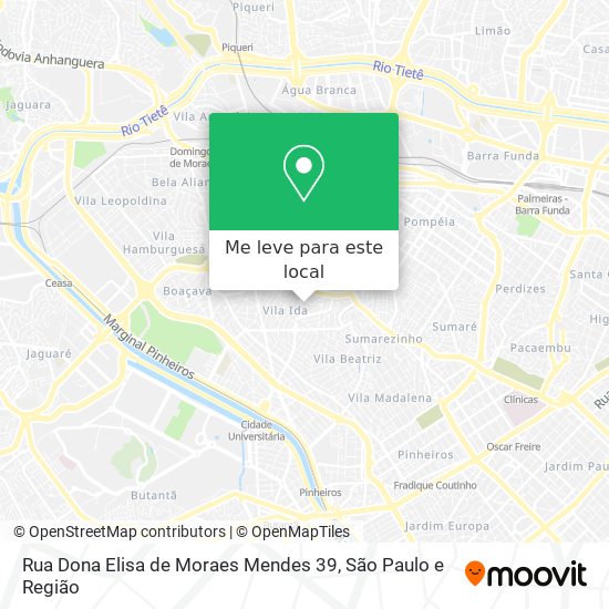Rua Dona Elisa de Moraes Mendes 39 mapa