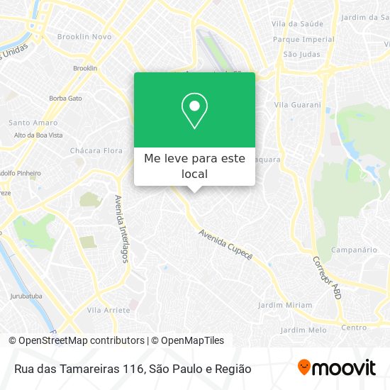 Rua das Tamareiras 116 mapa