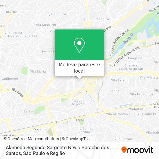 Alameda Segundo Sargento Névio Baracho dos Santos mapa