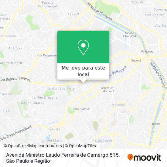 Avenida Ministro Laudo Ferreira de Camargo 515 mapa