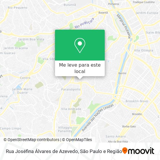 Rua Joséfina Álvares de Azevedo mapa