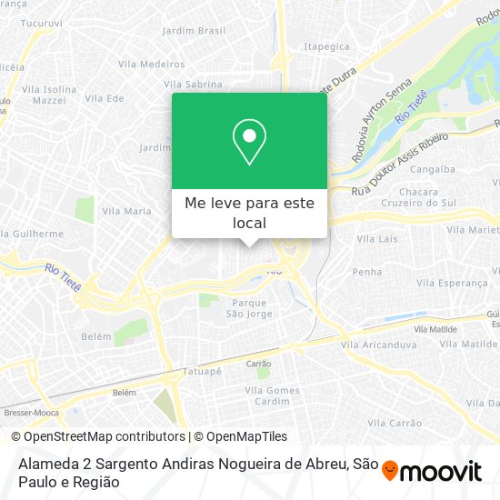 Alameda 2 Sargento Andiras Nogueira de Abreu mapa