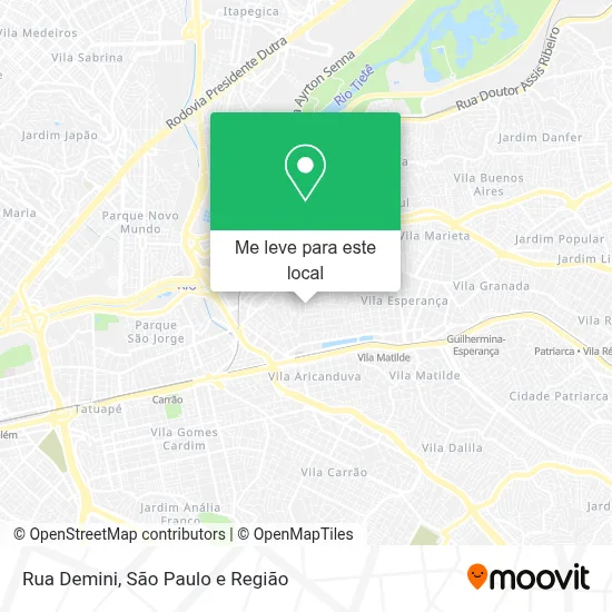 Rua Demini mapa