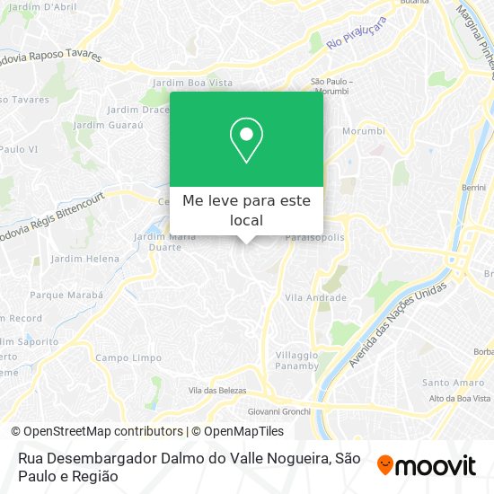 Rua Desembargador Dalmo do Valle Nogueira mapa