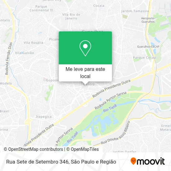 Rua Sete de Setembro 346 mapa