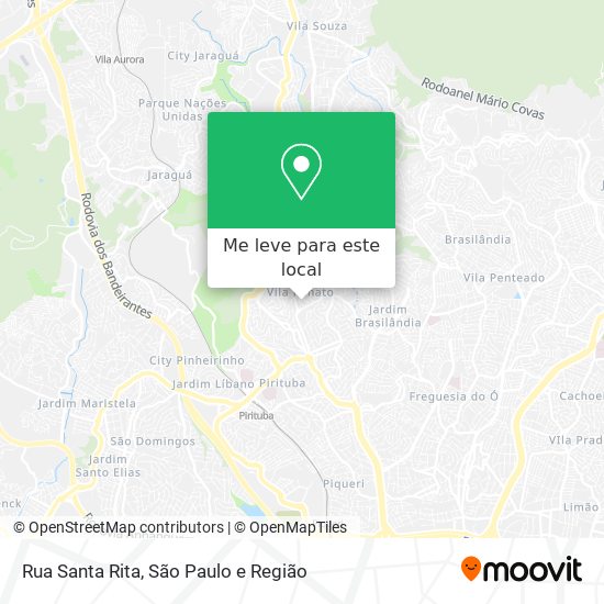 Rua Santa Rita mapa