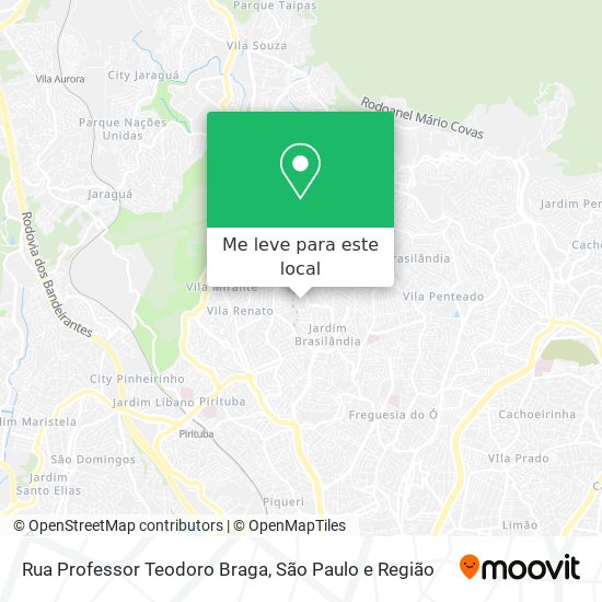 Rua Professor Teodoro Braga mapa