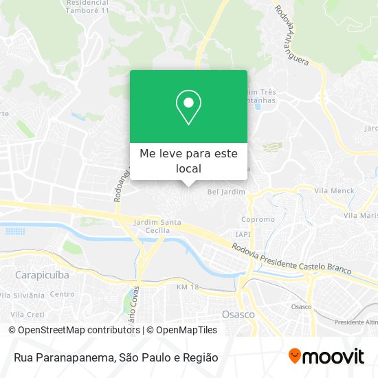 Rua Paranapanema mapa