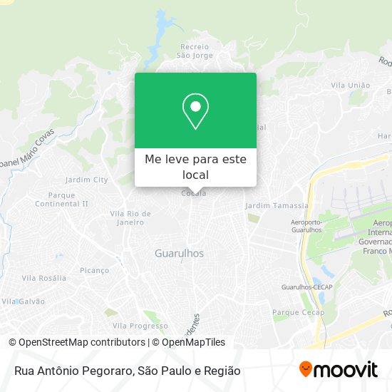 Rua Antônio Pegoraro mapa