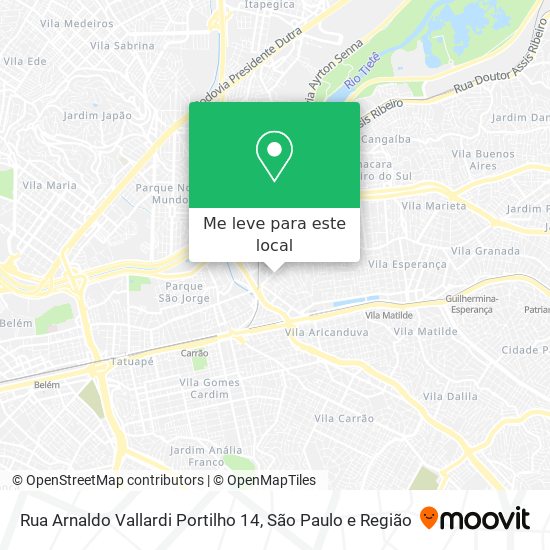 Rua Arnaldo Vallardi Portilho 14 mapa