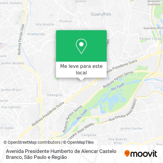 Avenida Presidente Humberto de Alencar Castelo Branco mapa