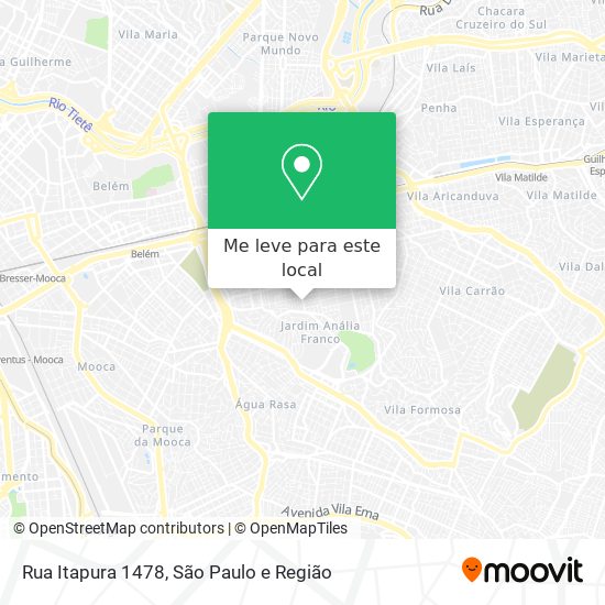 Rua Itapura 1478 mapa