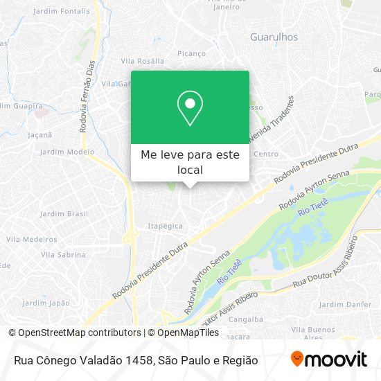 Rua Cônego Valadão 1458 mapa