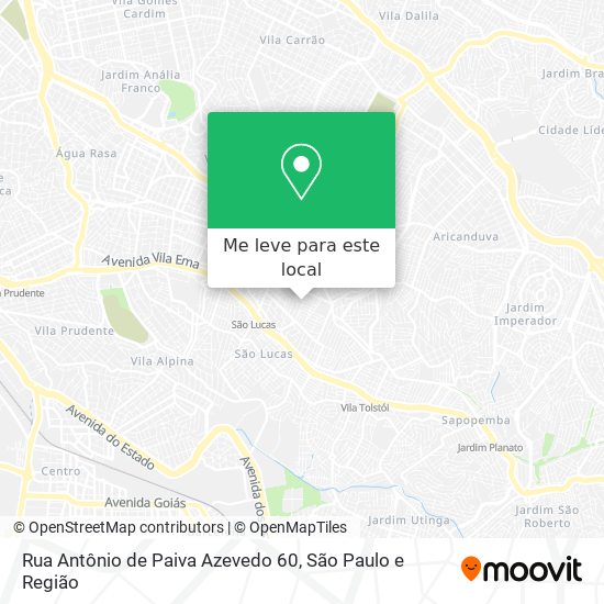 Rua Antônio de Paiva Azevedo 60 mapa