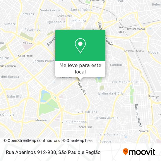 Rua Apeninos 912-930 mapa