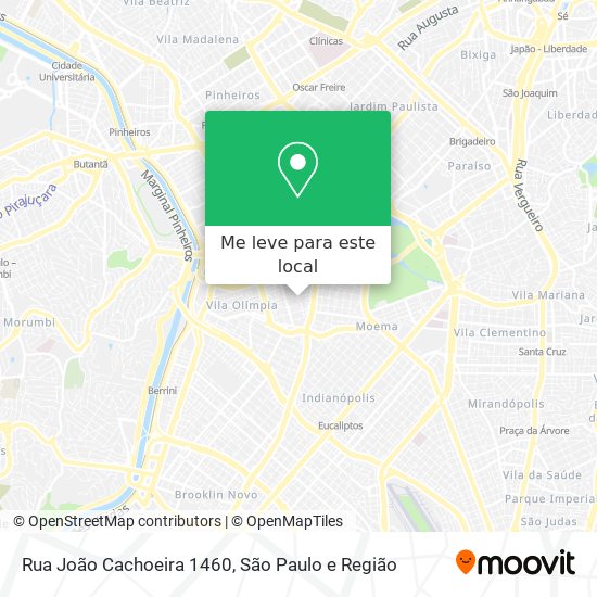 Rua João Cachoeira 1460 mapa