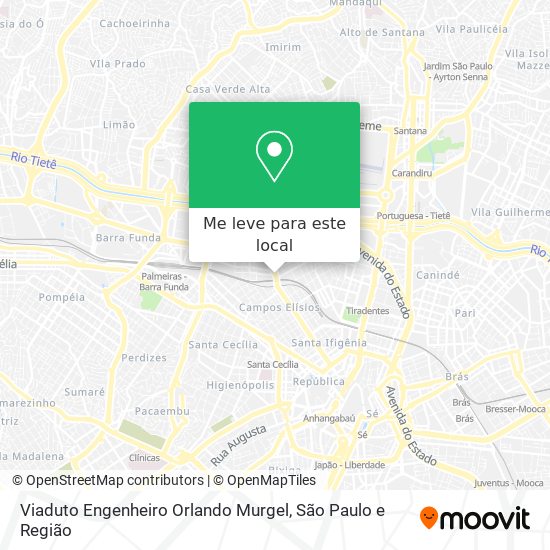 Viaduto Engenheiro Orlando Murgel mapa