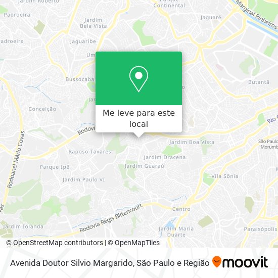 Avenida Doutor Silvio Margarido mapa