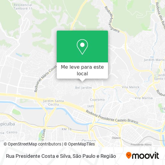 Rua Presidente Costa e Silva mapa