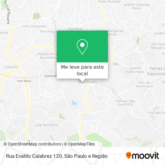 Rua Evaldo Calabrez 120 mapa