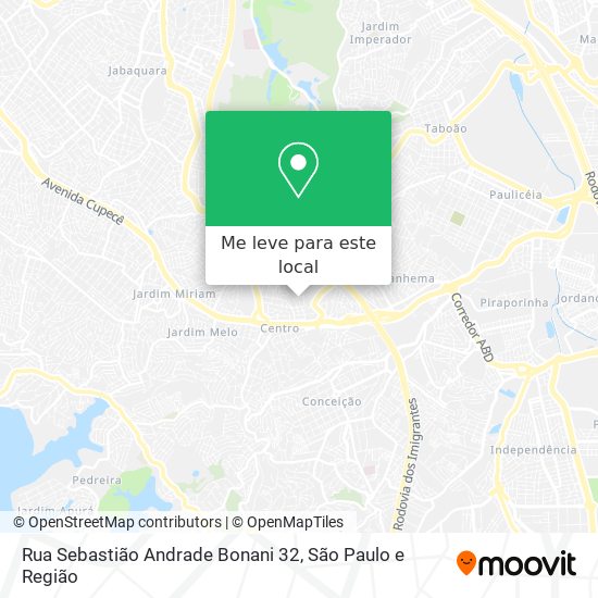 Rua Sebastião Andrade Bonani 32 mapa