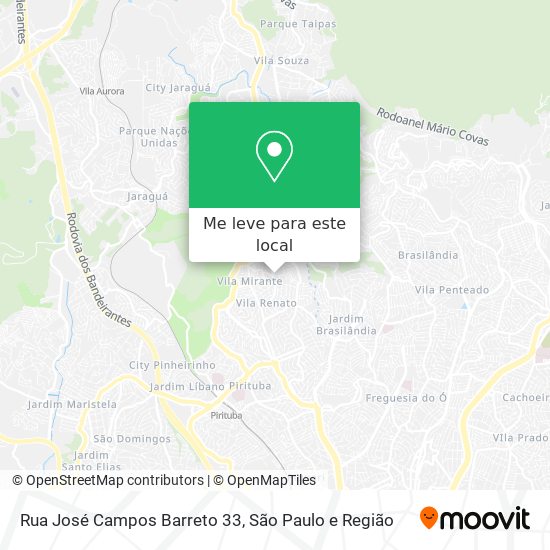 Rua José Campos Barreto 33 mapa