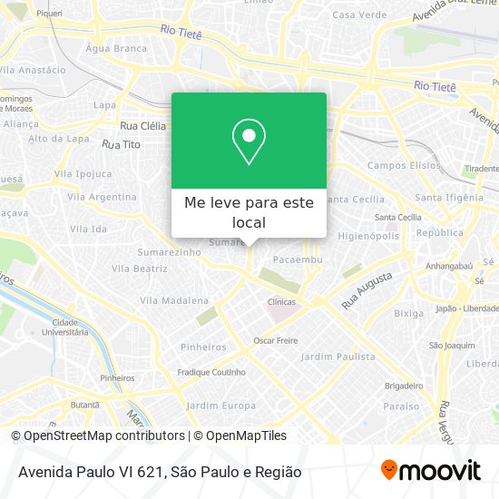 Avenida Paulo VI 621 mapa