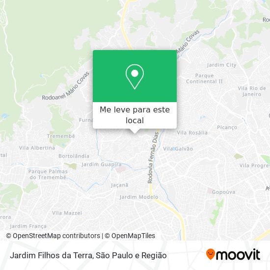 Jardim Filhos da Terra mapa