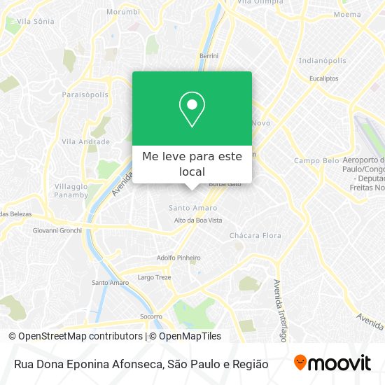 Rua Dona Eponina Afonseca mapa