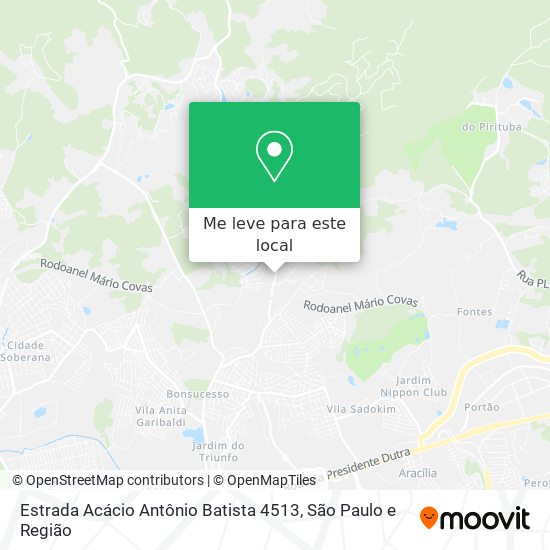 Estrada Acácio Antônio Batista 4513 mapa